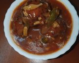 A picture of step 2 of Cabbage Manchurian.