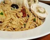 A picture of step 22 of Steamed Pesto Chicken Rolls with Whole Wheat Pasta.
