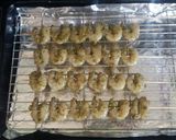 A picture of step 3 of Vickys Easy Pesto Prawn Skewers, GF DF EF SF NF.