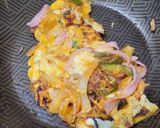 Foto del paso 6 de la receta: Paleta con salsa agridulce y omelette con vegetales, jamón y queso