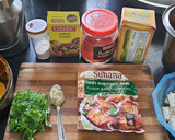 A picture of step 1 of Mutter paneer makhanwala.