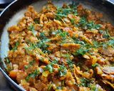 A picture of step 7 of Leftover chapati chivda authentic.