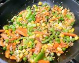 A picture of step 5 of Stir-fried Red Rice and Veggies.
