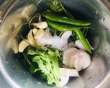 A picture of step 2 of Coriander-mint chutney.