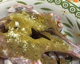 A picture of step 1 of Lamb Chops with Honey and Nigella Seeds.