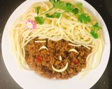 Hình bước làm 4 của món Spaghetti bò bằm