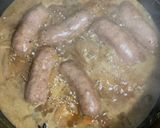 A picture of step 3 of Braised Pork Belly & Sausage.