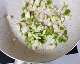 A picture of step 2 of Mandia Jau with Sour Cream & Rajma Patties.