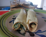 Foto del paso 3 de la receta: Panqueque de espinaca, champiñón y queso azul