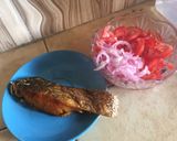 A picture of step 4 of Samaki kachumbari😋👌.