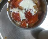 A picture of step 3 of Shahi paneer with paratha.
