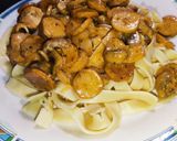 A picture of step 6 of Sausage Fettuccine Pasta.