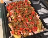 Une image de l'étape 9 de Pommes de terre au lard, poivrons et tomates.