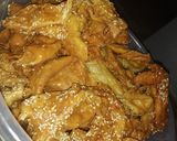 A picture of step 5 of Dublan a Hausa delicacy❤.