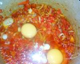 A picture of step 5 of Shinkafa da alayyahu sauce.