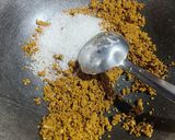 A picture of step 3 of Singhara Sesame Halwa.