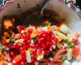 A picture of step 2 of Pomegranate veggie Salad.