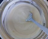 A picture of step 4 of Japanese cheese cake.