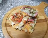 Bread pizza with peperoni lemon chicken mushroom sauce recipe step 13 photo
