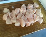 Une image de l'étape 4 de Poulet aux poivrons rouges crème et parmesan.