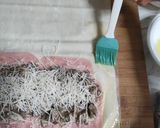 Foto del paso 6 de la receta: Masa filo rellenas, pollo, jamón, champi y bacon con pimientos