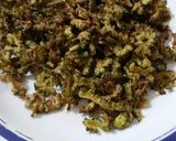A picture of step 1 of Qeema karela.