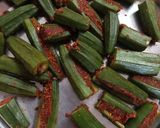 A picture of step 2 of Stuffed okra sabji.