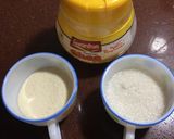 A picture of step 1 of Suji Ras Malai.