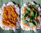 Foto langkah ke 5 dari resep Nasi Bakar Ayam Suwir Pedas.