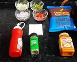 A picture of step 1 of Chessy Mango Nacho.