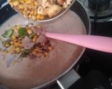 A picture of step 11 of Green Rice with Paneer and Vegetables in Creamy Cheesy Ragi Sauce.