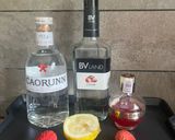 A picture of step 1 of Fruit of Love Mar-Tea-Ni – Lychee martini.