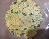 A picture of step 6 of Methi leaves pearl millet flour Dhebra.
