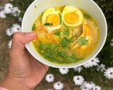 Foto langkah ke 12 dari resep Bubur Ayam Kuah Kuning.