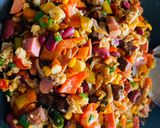 A picture of step 2 of Chinese fried rice.