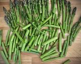 A picture of step 1 of Scrambled Wild Asparagus and Green Onions.