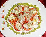 Foto del paso 11 de la receta: Carpaccio de tomate y bacalao con guacamole