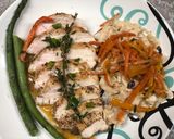 A picture of step 7 of Macon Chicken w/ Peach Mint Purée.