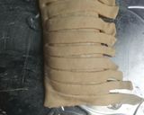 A picture of step 2 of Fish roll variation.