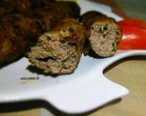 A picture of step 3 of Beef seekh kabab.