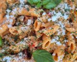 Une image de l'étape 3 de 🍝 Pâtes espagnoles crémeuses au chorizo et aux poivrons.