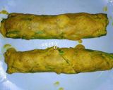A picture of step 8 of Colocassia leaves fritters.