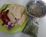Foto langkah ke 1 dari resep Botok tempe,teri dan lamtoro (pete cina).