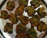 A picture of step 8 of Thotakura vada.
