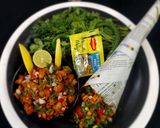 A picture of step 4 of Maggi Masala Chole Chaat.