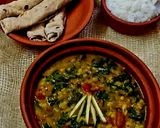 A picture of step 4 of Spinach Dal.