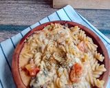 Foto langkah ke 5 dari resep Cream Soup Makaroni / Fusili Shitake Mushroom Bolognese Cheese.