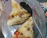 Foto langkah ke 4 dari resep Bacang asin,isi cincangan daging dan ebi.