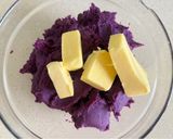 A picture of step 1 of Rice Flour Purple Sweet Potato Pancakes.
