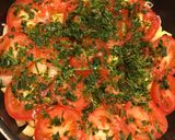 Une image de l'étape 2 de Gratin façon pizza à la poile.